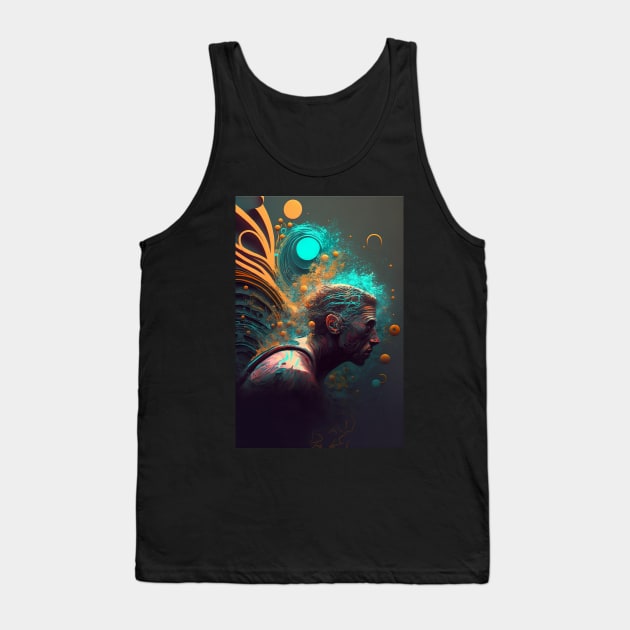 Swimming abstract art Tank Top by IOANNISSKEVAS